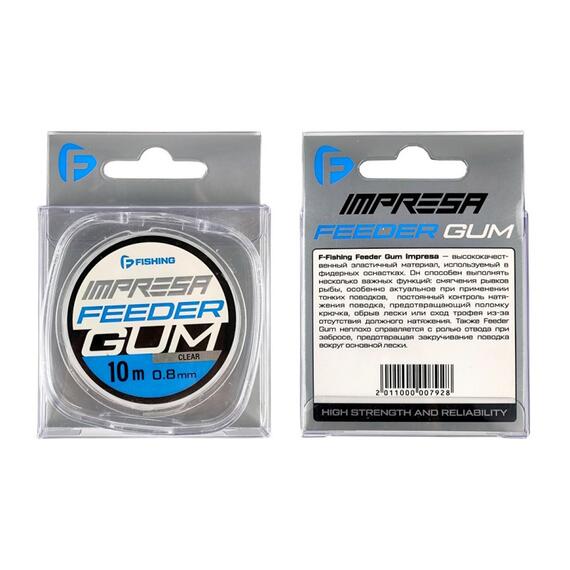 Амортизатор для фидера F-FISHING Feeder Gum Impresa 10м d0,8мм, Диаметр, мм: 0,8, фото , изображение 9