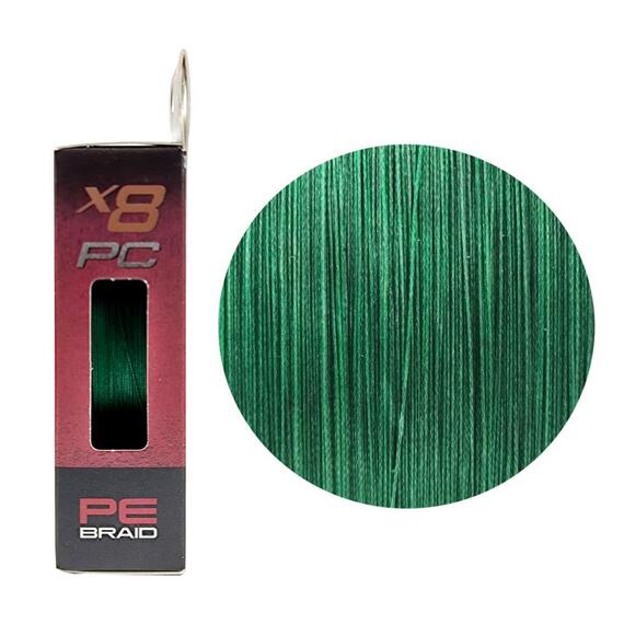 Шнур RUZZA X8 PC 150м Moss Green 0,148мм 5,9кг/13lb, Цвет.: зеленый, Диаметр лески: 0,148 мм, Размотка: 150 м, фото , изображение 3