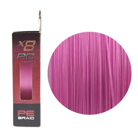 Шнур RUZZA X8 PC 150м Pink 0,148мм 5,9кг/13lb, Цвет.: розовый, Диаметр лески: 0,148 мм, Размотка: 150 м, фото , изображение 3