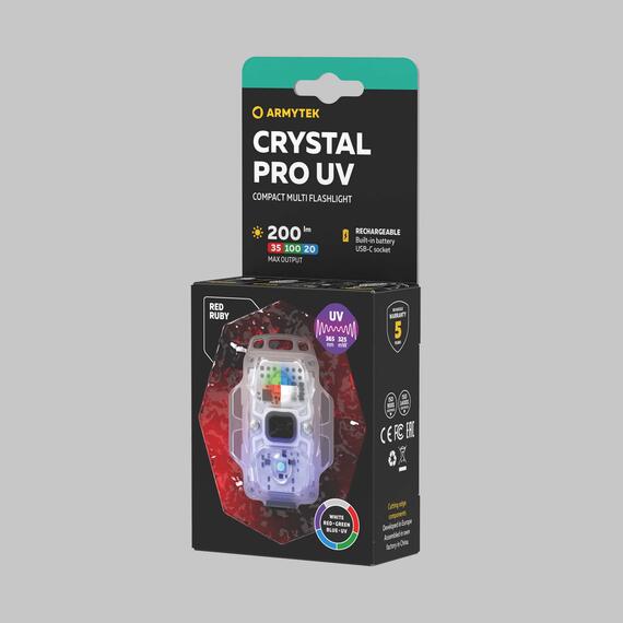 Мультифонарь Armytek Crystal Pro UV Red, Цвет.: красный, Вес, гр: 34, фото , изображение 3