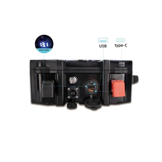 Аккумулятор Haibo LiFePO4 MAX Kamo 12 V 100 AH USB + зарядное устройство 10A, фото , изображение 3