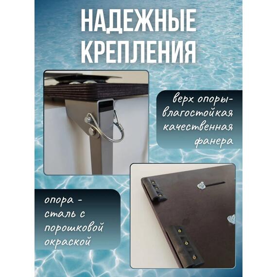 Опора сиденья для лодки ПВХ с поворотным механизмом на ликтрос без занижения с фанерным основанием Патриот, фото , изображение 3