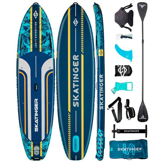 Сапборд Skatinger Leafy Expedition Blue, Цвет.: синий, Толщина: 15 см, фото 