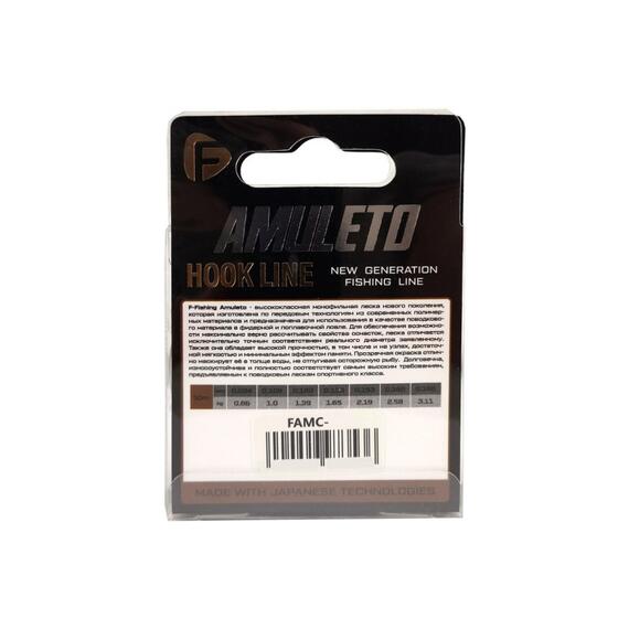 Леска F-FISHING Amuleto Hook Line Clear 50м 0,108мм 1,00кг 2,2lb, фото , изображение 3