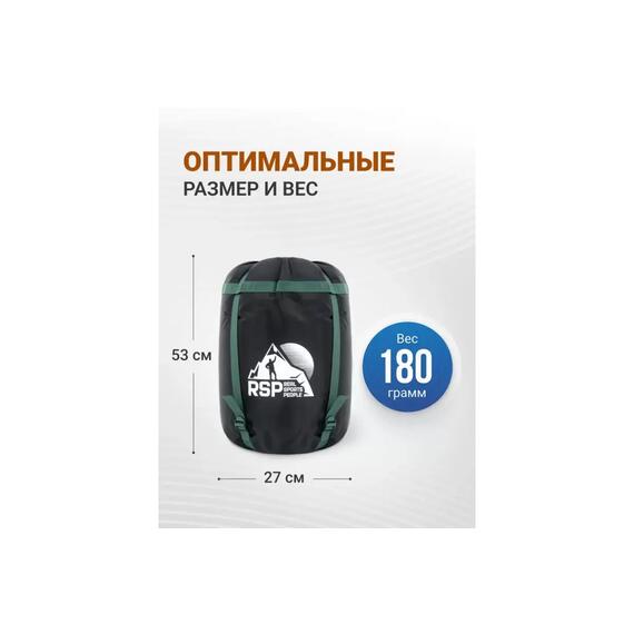 Мешок компрессионный RSP BAG M черный, с зелеными ремнями, фото , изображение 2