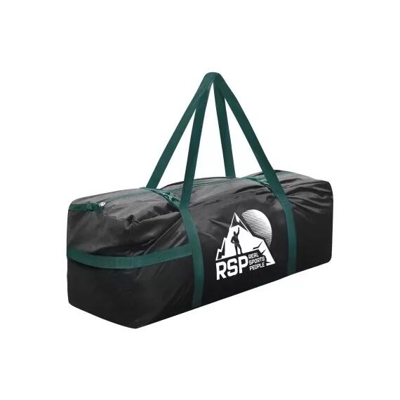 Сумка RSP Duffel XL для палатки и снаряжения, черный, зеленая стропа, фото 