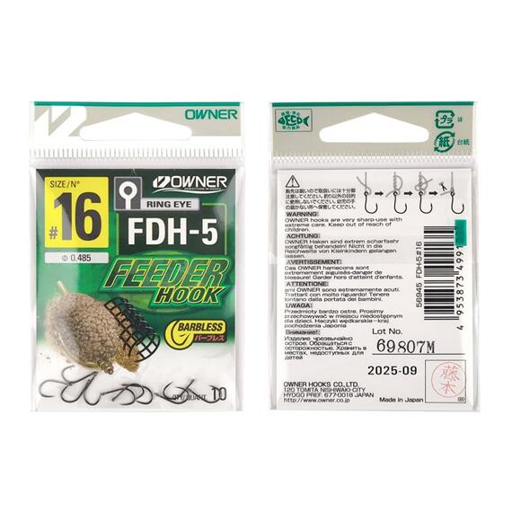 Крючок OWNER Feeder Hook FDH-5 BC №16 10шт (УШКО), Размер.: 16, фото , изображение 2