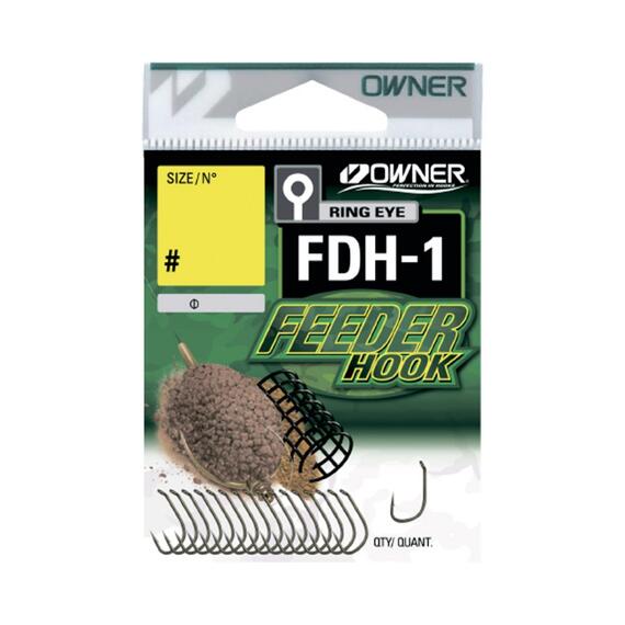 Крючок OWNER Feeder Hook FDH-1 brown №6 16шт (УШКО), Размер.: 6, фото , изображение 2
