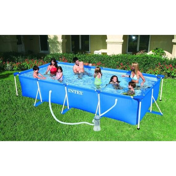 Каркасный бассейн Intex Rectangu, 450 х 220 х 84 см, фото , изображение 6