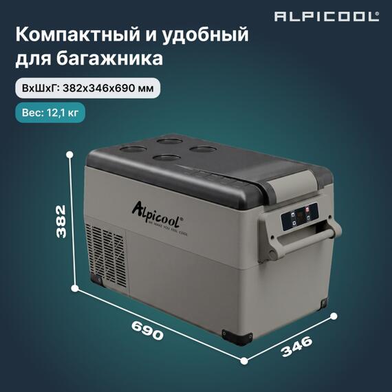 Автохолодильник Alpicool CF35 (12/24), фото , изображение 4