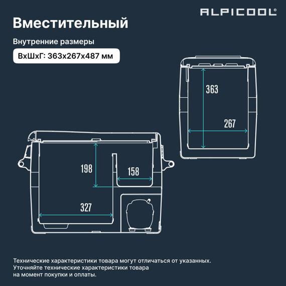 Автохолодильник Alpicool CF45 (12/24), фото , изображение 10