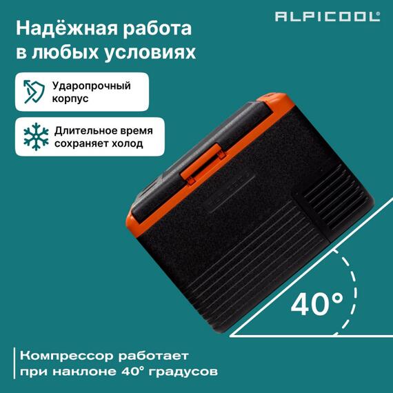 Автохолодильник Alpicool CL40 (12/24), фото , изображение 11