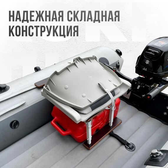 Кресло Кокпит Folding, винил, светло-серый/серый, Цвет.: светло-серый/серый, Ширина, см.: 50, фото , изображение 4