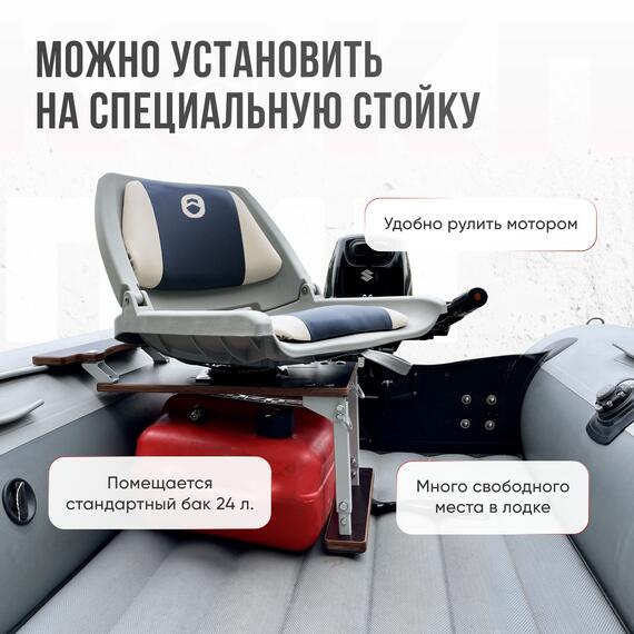 Кресло Кокпит Folding, винил, светло-серый/синий, Цвет.: светло-серый/синий, Ширина, см.: 50, фото , изображение 2
