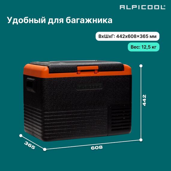 Автохолодильник Alpicool CL40 (12/24), фото , изображение 4