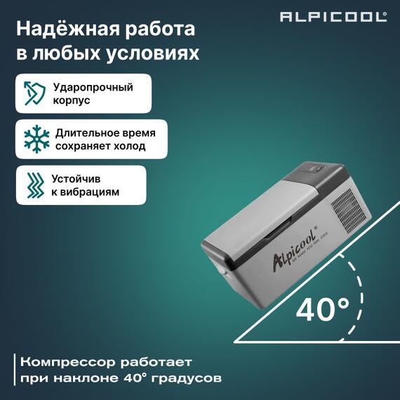 Автохолодильник Alpicool C15 (12/24), фото , изображение 26