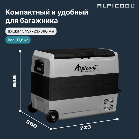 Автохолодильник Alpicool ET60 (12/24), фото , изображение 10