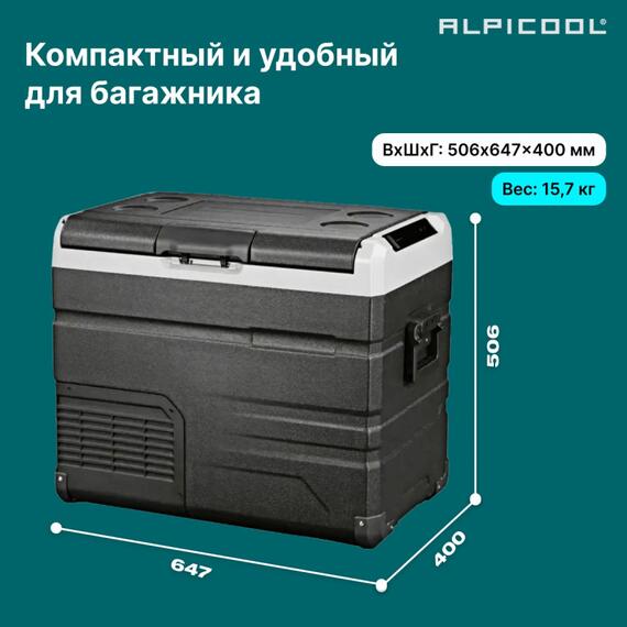Автохолодильник Alpicool TS50 (12/24), фото , изображение 4