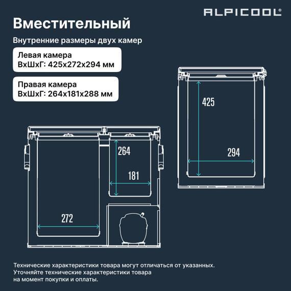 Автохолодильник Alpicool WH58 (12/24), Внутренний объем: 58 л, фото , изображение 12