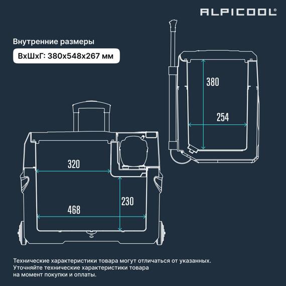 Автохолодильник Alpicool CX40 (12/24), фото , изображение 13