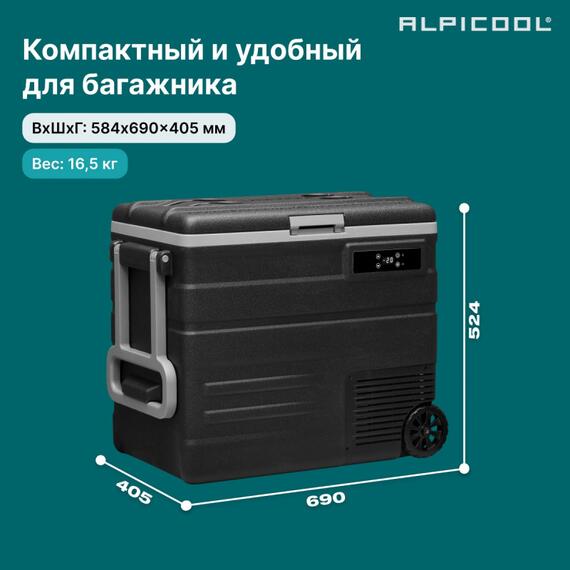 Автохолодильник Alpicool U65 (12/24), фото , изображение 4