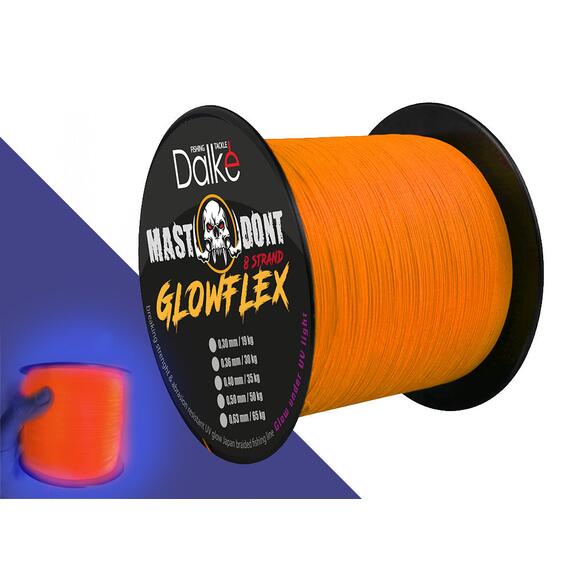 Плетеный шнур Dalke Fishing GlowFlex X-8 0,63 мм 68,6 кг 1000 м, фото 