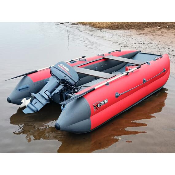 Надувная лодка X-RIVER Катрин 390 красно-серый, Расцветка: красно-серый, фото , изображение 3