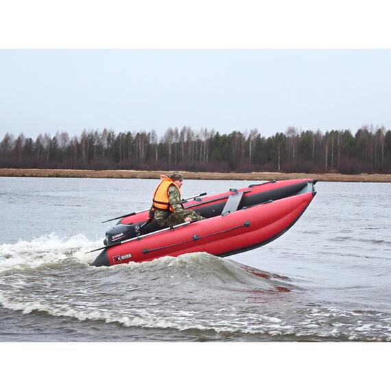 Надувная лодка X-RIVER Катрин 390 красно-серый, Расцветка: красно-серый, фото , изображение 4