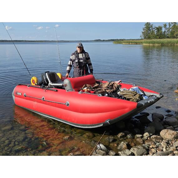 Надувная лодка X-RIVER Катрин 390 красно-серый, Расцветка: красно-серый, фото , изображение 5