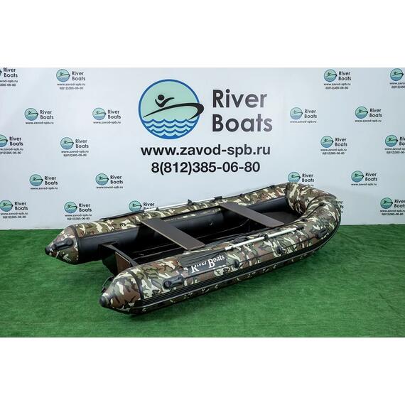 Надувная лодка РИБ RiverBoats RB 380 NEW Встроенный рундук (камуфляж), Цвет.: камуфляж, фото 