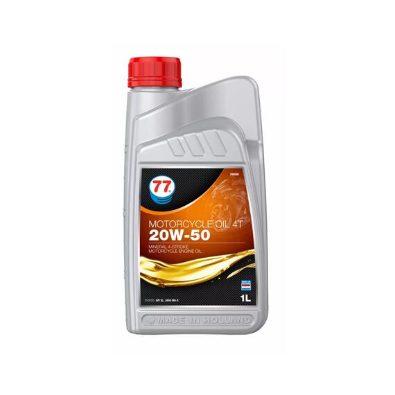 Масло моторное минеральное 77 Lubricants Motorcycle Oil 4T 20W-50, 1л, фото , изображение 5