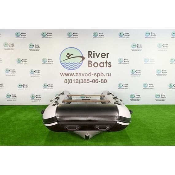 Надувная лодка РИБ RiverBoats RB 430 S Встроенный рундук (бело-синий), Цвет.: Бело-синий, фото , изображение 6