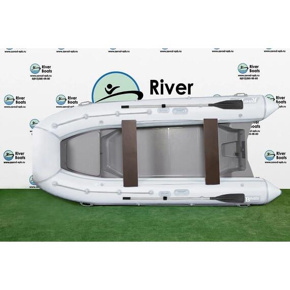 Надувная лодка РИБ RiverBoats RB 430 S Встроенный рундук (белый), Цвет.: белый, фото 