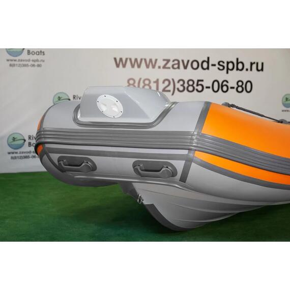 Надувная лодка РИБ RiverBoats RB 430 L Встроенный рундук (бело-красный), Цвет.: бело-красный, фото , изображение 4