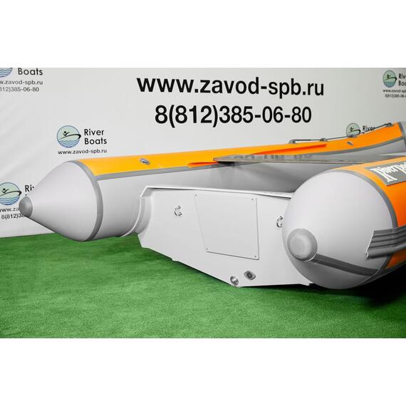 Надувная лодка РИБ RiverBoats RB 430 L Встроенный рундук (черно-красный), Цвет.: черно-красный, фото , изображение 16