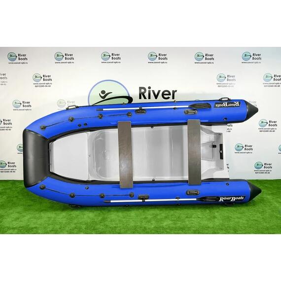 Надувная лодка РИБ RiverBoats RB 470 Встроенный рундук (черно-синий), Цвет.: черно-синий, фото 