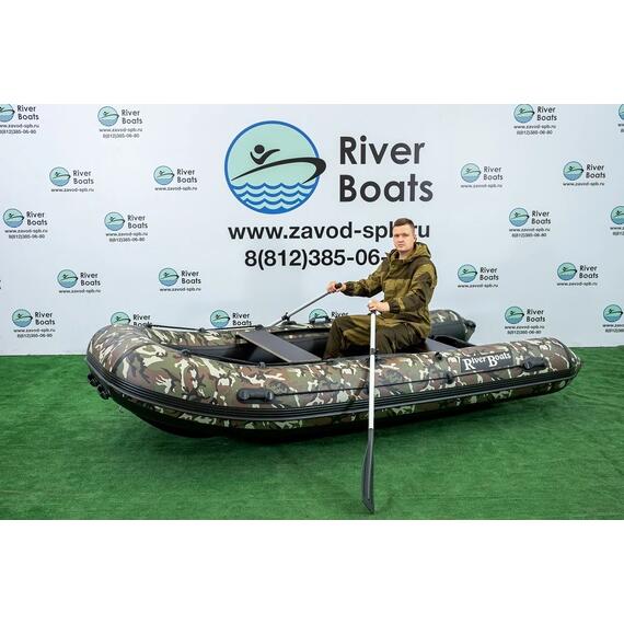 Надувная лодка РИБ RiverBoats RB 470 Встроенный рундук (камуфляж), Цвет.: камуфляж, фото 