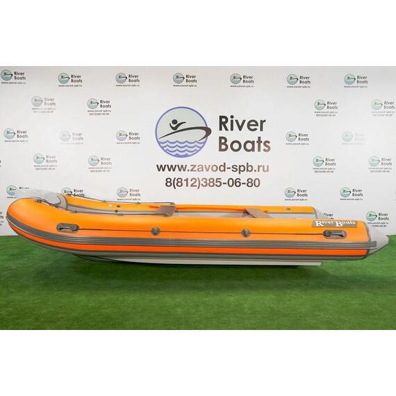 Надувная лодка РИБ RiverBoats RB 430 L Встроенный рундук (черно-красный), Цвет.: черно-красный, фото , изображение 2