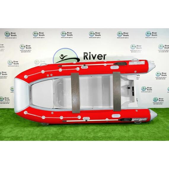 Надувная лодка РИБ RiverBoats RB 470 Встроенный рундук (бело-красный), Цвет.: бело-красный, фото 