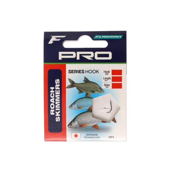 Готовый поводок Flagman Pro Roach Skimmers Hooks №14, фото 