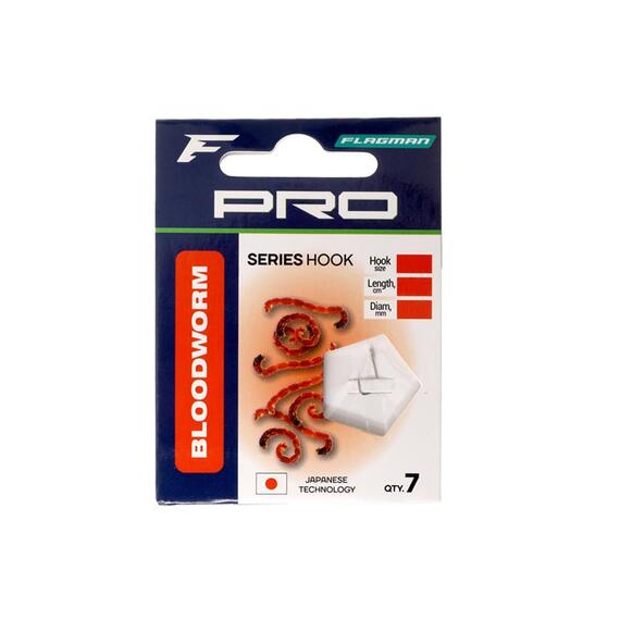 Готовый поводок Flagman Pro Bloodworm Hooks №16, фото 