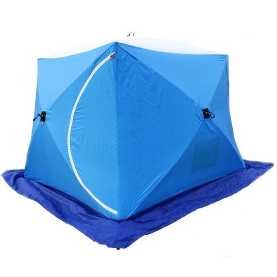 Палатка зимняя СТЭК КУБ 3 LONG трехслойная, дышащая (2.2х2.5х2.0 м)