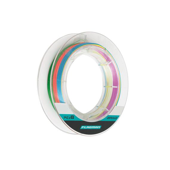 Шнур Flagman Braid PE Multicolor X8 150м 0.185мм, фото 