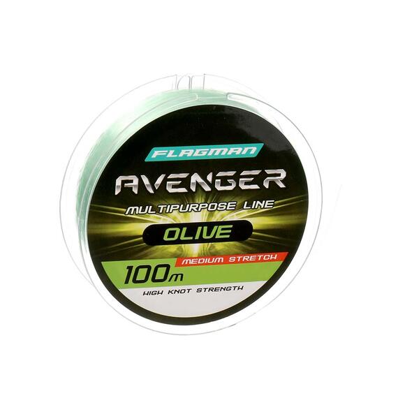 Леска Flagman Avenger Olive Line 100м 0.20мм, фото 