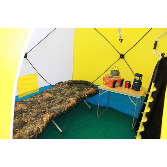 Палатка зимняя СТЭК КУБ 3 трехслойная, дышащая (2.2х2.2х2.05 м)