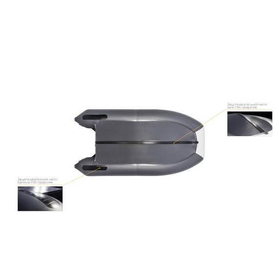 Лодка Таймень LX 3400 СК Графит/светло-серый