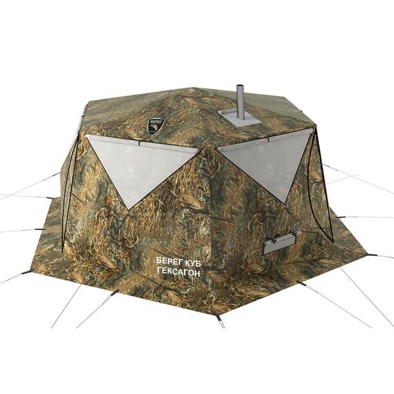 Всесезонная палатка-шатер Берег Куб Гексагон (двухслойная)