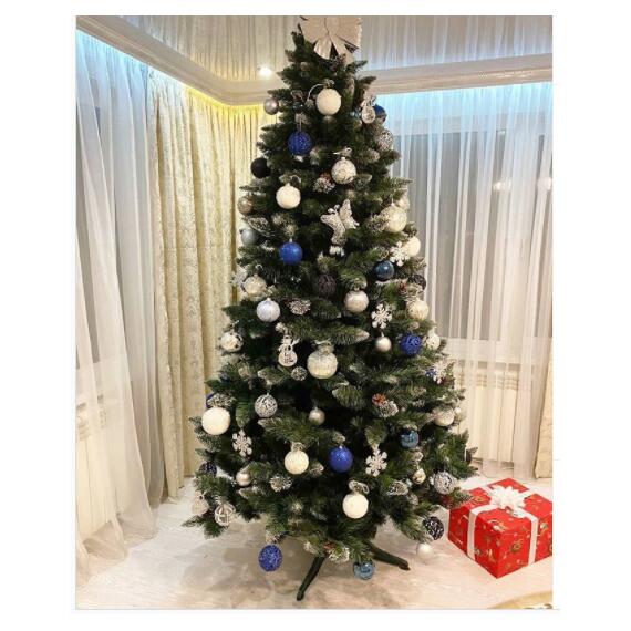 Ель (сосна) новогодняя искусственная Снежная Королева с белым напылением 220 см GrandSITI