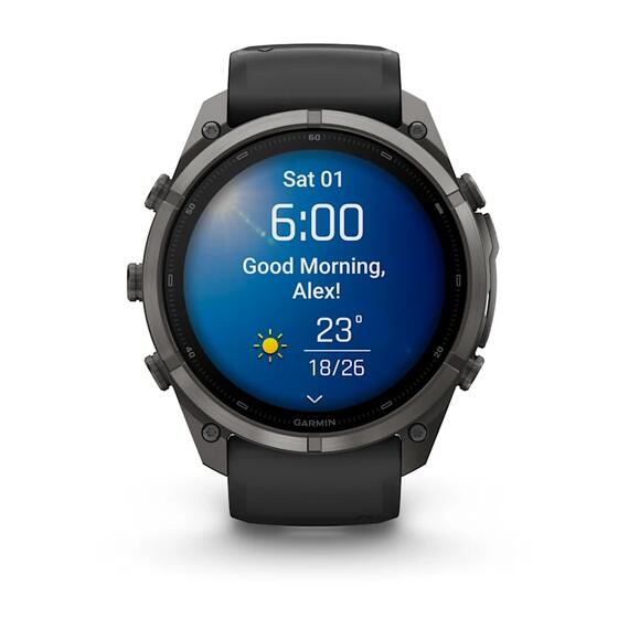 Часы Garmin Fenix 9 Pro 51mm Carbon Gray DLC Titanium Black/Pebble Grey, Цвет.: Titanium Black/Pebble Grey, Размер.: 51 мм, фото , изображение 13