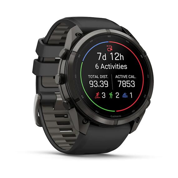 Часы Garmin Fenix 9 Pro 51mm Carbon Gray DLC Titanium Black/Pebble Grey, Цвет.: Titanium Black/Pebble Grey, Размер.: 51 мм, фото , изображение 5